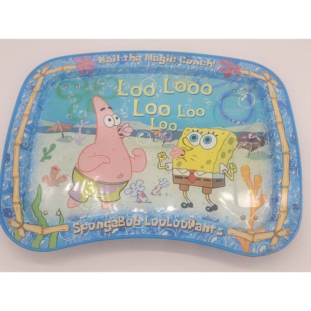 2003 SPONGEBOB SQUAREPANTS METAL TV BED LAP TRAY 'SPONGEBOB LOOLOOPANTS'